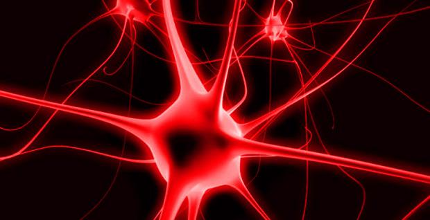 psychedelic red brain cell