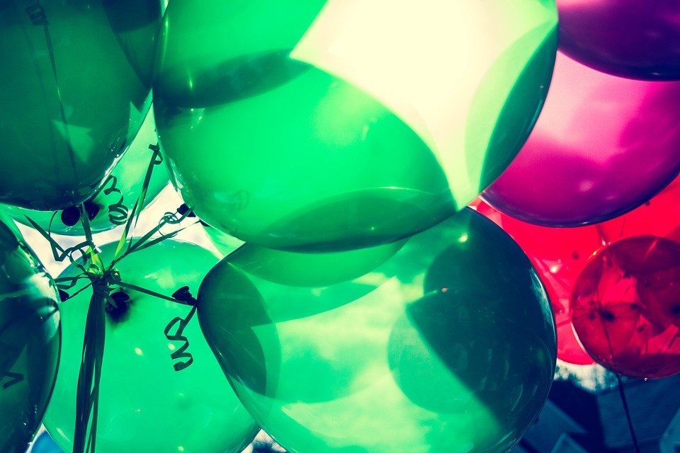 Birthday Art Celebrate Celebration Balloons Bright