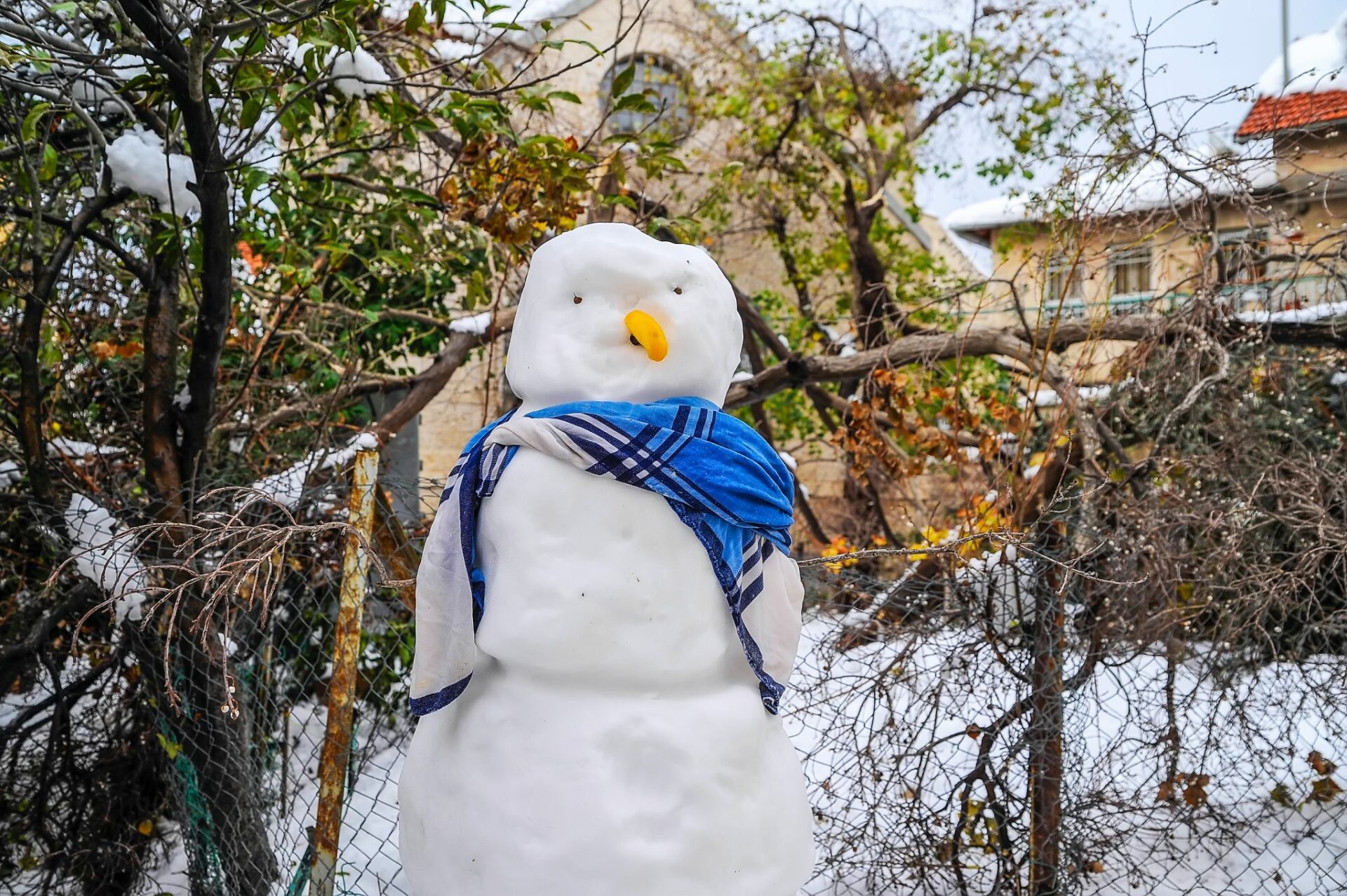 Snowman In Jerusalem