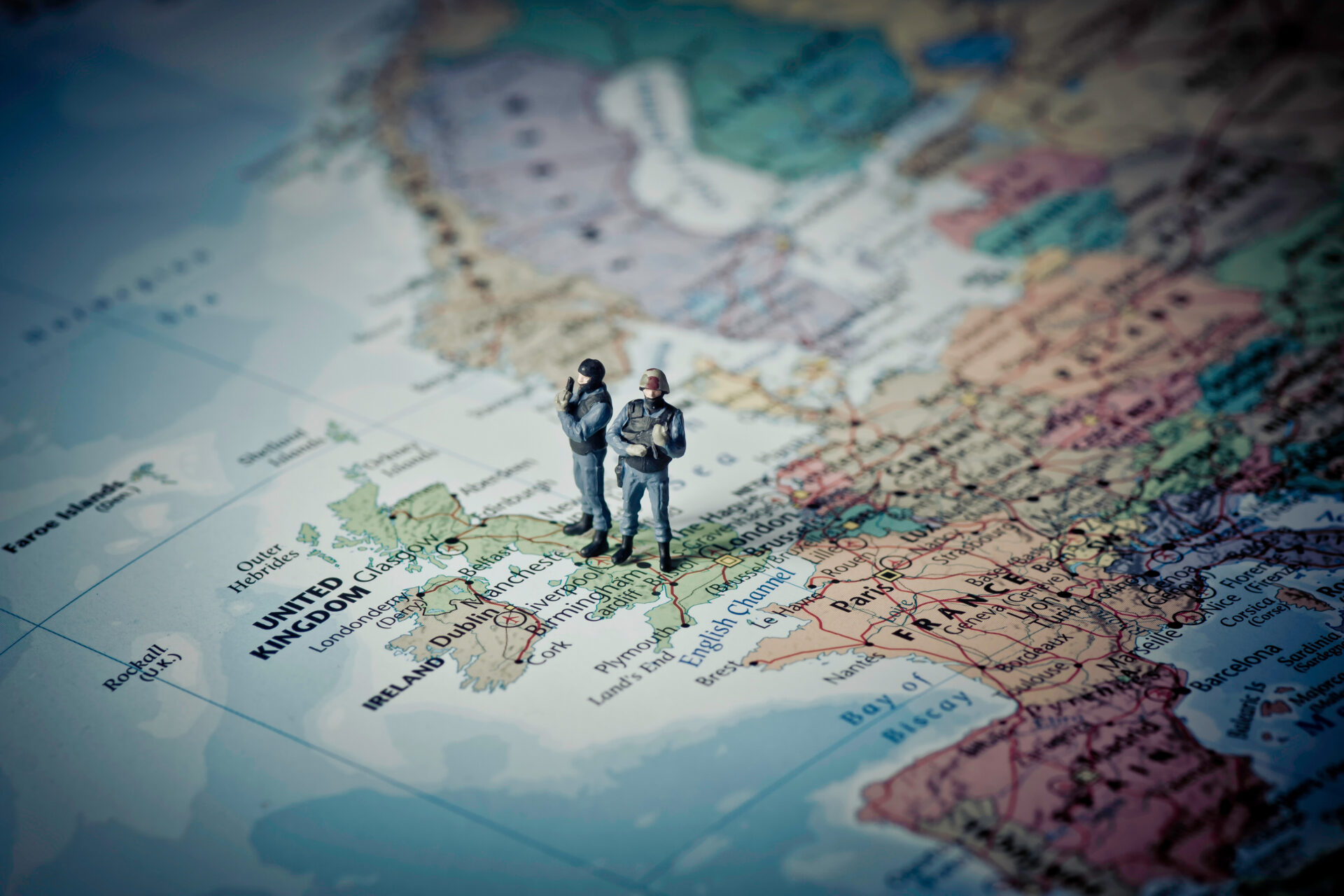 Counter Terrorism soldiers sanding on a map showcasing israeli endeavors to protect the world