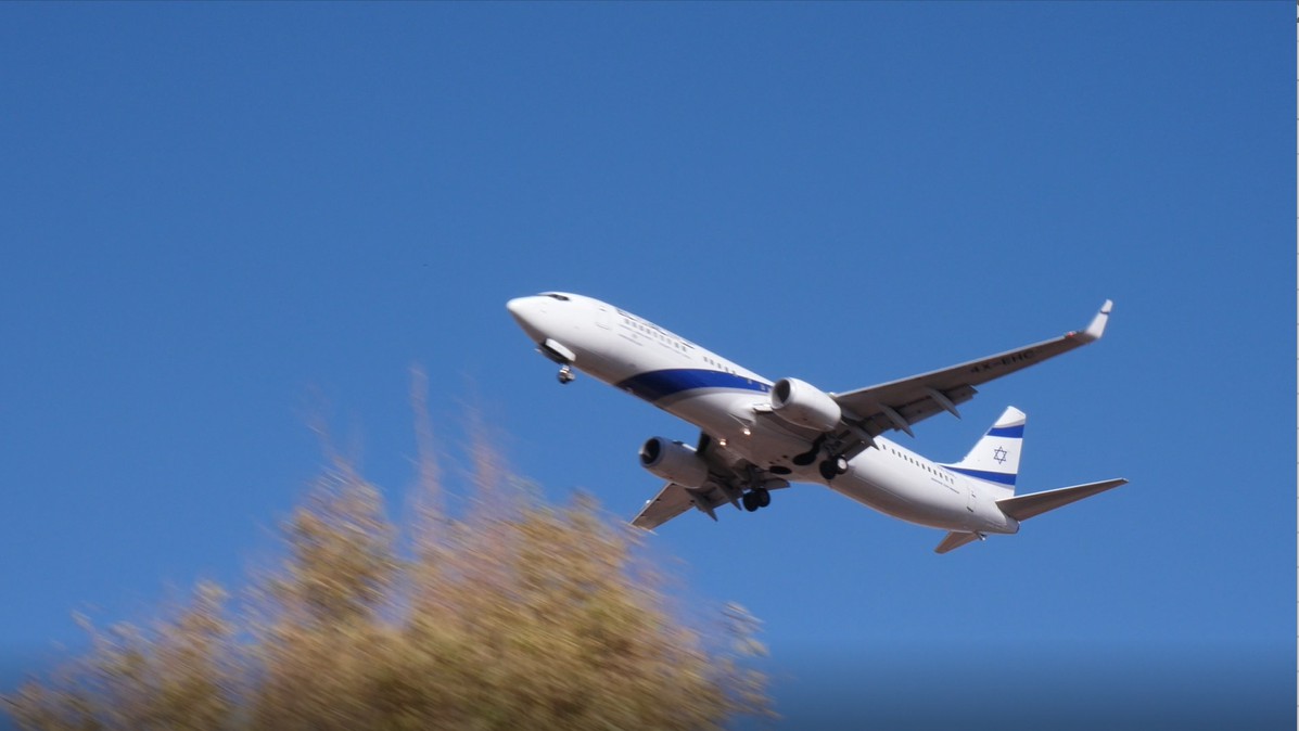 students taking a gap year in Israel fly in El Al airplane 