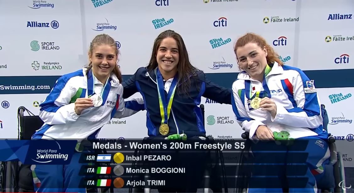 inbal pezaro fom israel wins the european para swimming competition for freestyle 200m