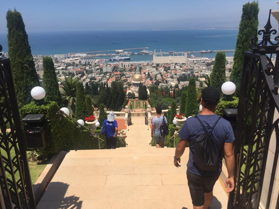 tour of the Bahai gardens in Haifa from the paoramic terace 
